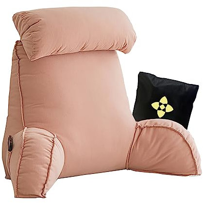Premium Lesekissen mit Rückenstütze Lendenwirbelstützkissen und Armlehnen Waschbar Rückenlehnenkissen für Erwachsene Kuschelkissen für Gaming Entspannen und Lesen