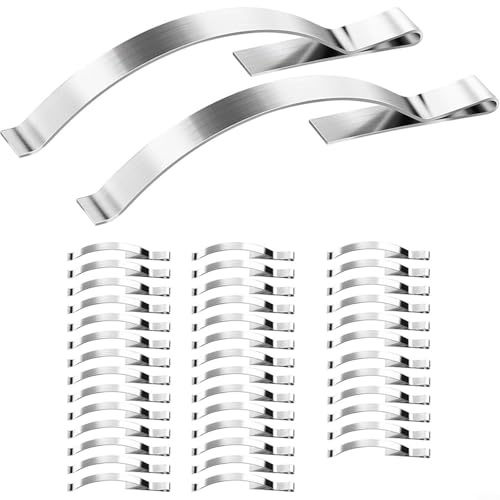 Honseadek 60 Stück Fenster-Sichtschutz-Clips, Edelstahl-Fenster-Spannfeder-Eck-Clips, halten Bildschirme sicher in Kanälen, stabilisierende Fenster