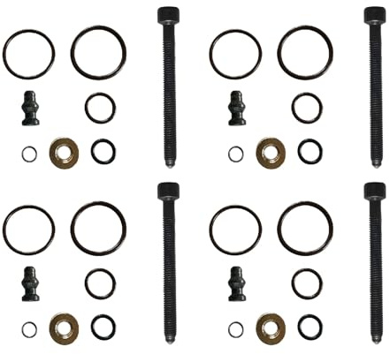Hajus 1031073075 4x Dichtungssatz Schraube Einspritzdüse Pumpe 038103385A 038198051C kompatibel mit VW T5 Touareg 2.5 TDI