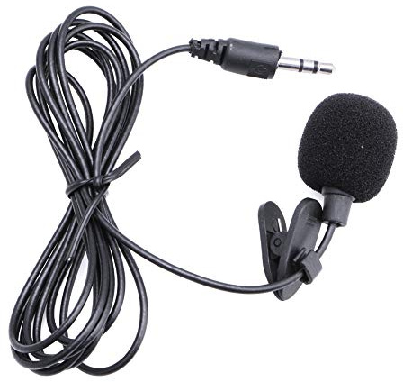 YUNGLOO 3.5mm Clip On Microphone Lapel Tie Hands Free Lavalier Mic For Laptop PC BK Widely Use Wearable Small Mics Microphone Cable
