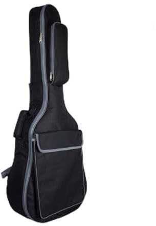 ELAYARD Akustik-gitarrentasche Gepolstert Mit Doppel-schultergurten Rucksackfunktion Stabile Schutz-hülle Für Folk Konzertgitarre Schwarzes Dickes Oxford-Material