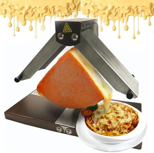 Raclette - Derretidor de queso - Parrilla comercial de 900 W con doble área de calefacción, media rueda ajustable, calentamiento rápido multifunción para cocina de restaurante