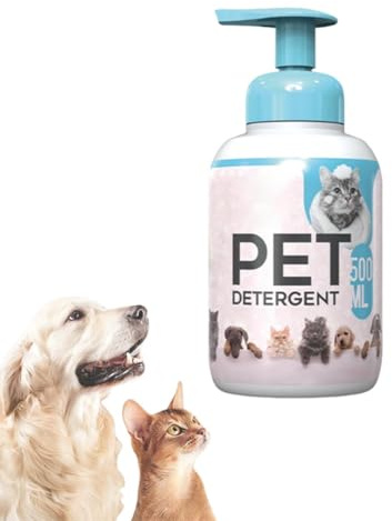 Trockenshampoo für Hunde & Katzen, ohne Ausspülen, reinigt, pflegt und spendet Feuchtigkeit, mit Pfirsichduft (500ml)
