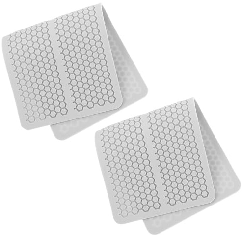 VANZACK Lot de 2 Moules en Silicone Alimentaire de Nid d'Abeille Creux 3D Moules à Pâtisserie Flexibles pour Bonbons Gélifiés Chocolat Fondant et Décorations de Gâteaux Compatibles