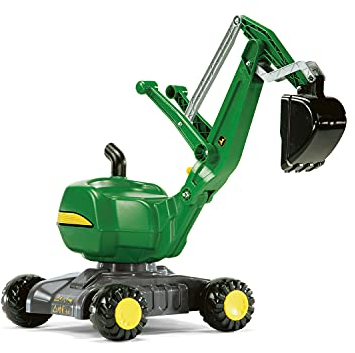 Rolly Toys rollyDigger Kunststoffbagger John Deere (für Kinder von 3 – 5 Jahren, 360° drehbar, mit Automatikverriegelung,) 421022