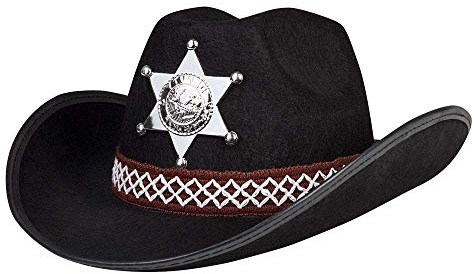 Boland – Barnhatt Sheriff junior, silverstjärna, hattsnöre, cowboy, karneval, halloween, temafest, utklädnad, teater