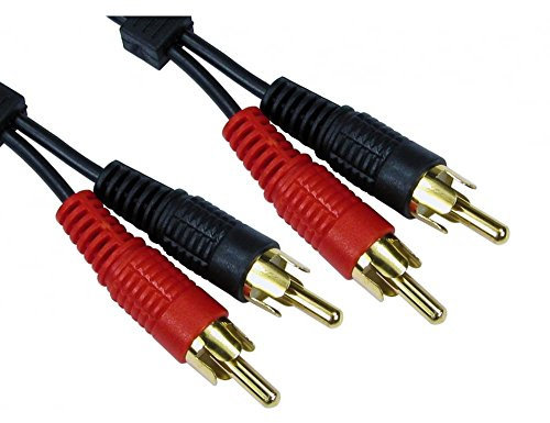 Alida Systems ® Câble RCA Twin Phono de 3m - Qualité supérieure - Or 24k - Homme à mâle - Audio Gauche et Droit - Stéréo - 2RCA - 2xRCA