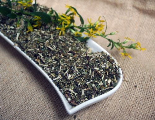 Naturix24 – Goldrutentee, Goldrutenkraut virgaureae geschnitten – 100 g-Beutel