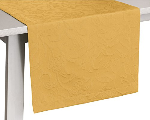 Pichler CORDOBA_050/150_G hochwertig und bügelfrei - Gedeckläufer 50 x 150 cm gold