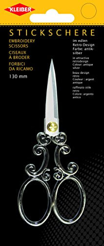 Stickschere, ca. 130 mm, antik silber