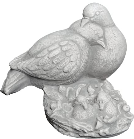 gartendekoparadies.de Couple d'oiseaux Mignon colombes Figures animales Figures de Jardin en Pierre reconstituée, résistant au Gel