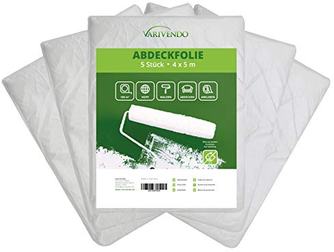 varivendo HDPE-Abdeckplane Abdeckfolie 4 x 5m (5 Stück = 100 qm)