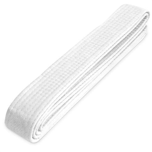 Ceintures de classement colorées en coton pour taekwondo, arts martiaux, judo, karaté, TKD, Aikido (blanc, 220 cm)