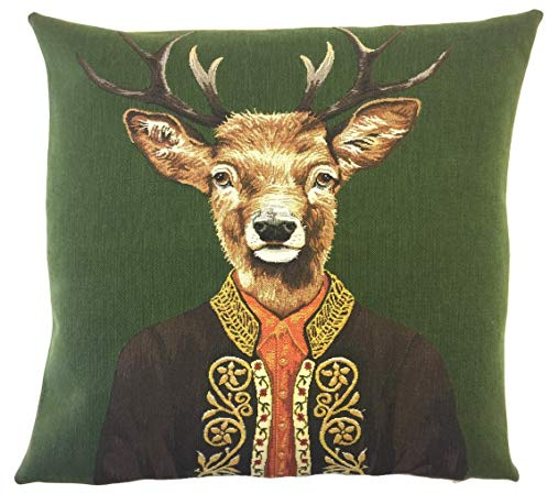 463Opher Copricuscino tirolese decorativo montagna Gobelin – regalo per gli amanti dei cervi