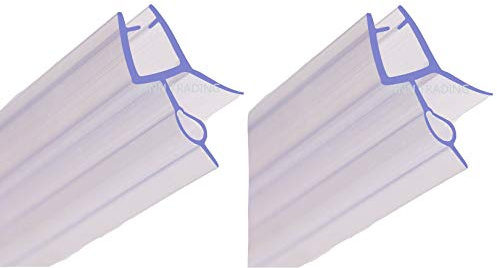 HNNHOME 2 Pack Shower Screen Seal Strip for 4-6mm Straight Glass, 14mm Gap | Shower door bottom seal strip, Straight glass door fit, Rubber plastic construction, Helps reduce water leaks, Easy fitting