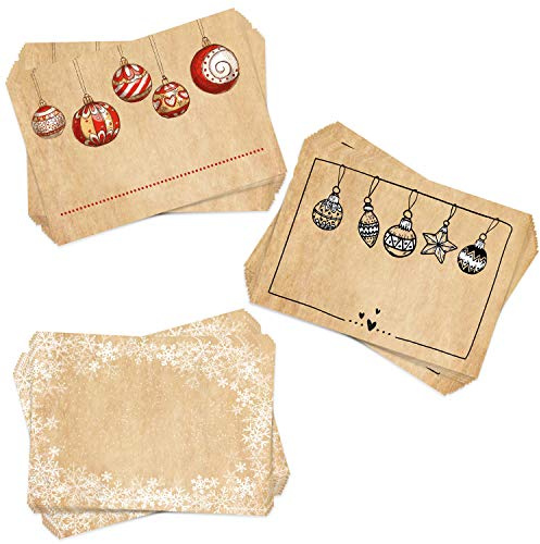 Logbuch-Verlag 75 Geschenkaufkleber Namensaufkleber Weihnachten Aufkleber blanko Deko 7 x 5 cm