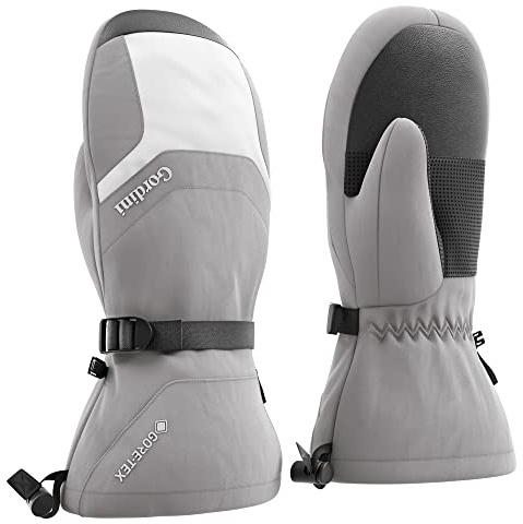 Gordini Manoplas de esquí para mujer, impermeables, Gore-tex, aisladas, para clima frío, nieve (mediano, gris arcilla)
