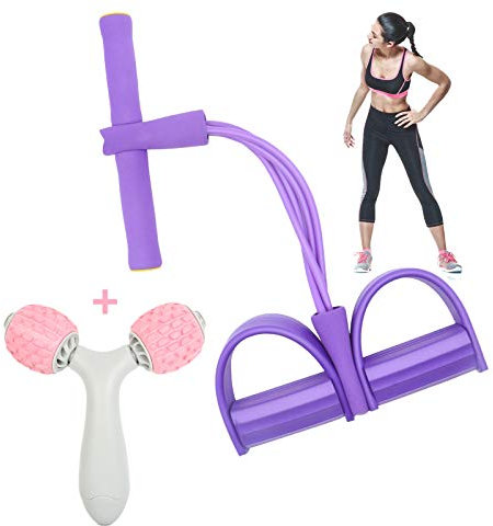 ZhiLianZhao Widerstandstraining Beintrainer Fitniss 4 Tube Multifunktionaler Sportgeräte Mit 360 ° Massage Roller Für Skulptur Bauch Taille Arm Bein Ausbildung