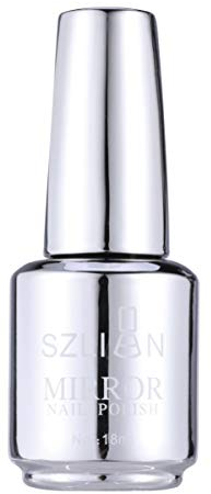 Luxshiny Nagellack Metallic-Farben Spiegeleffekt Nagellack Hochglanzgel Maniküre Nagellack (12 Silber)