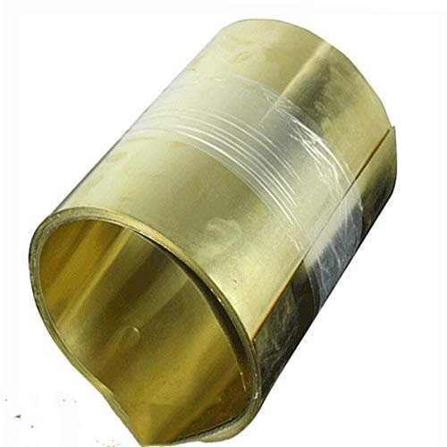 Tuanie Lnanqing-Cinta Cobre soldar Grueso 0.05/0.1/0.15/0.2/0.3/0.4/0.5/0.6-1mm x 200mm x1000mm Lámpara de lámina Delgada de Metal de latón, 1pc, Alto Aislamiento y Seguridad