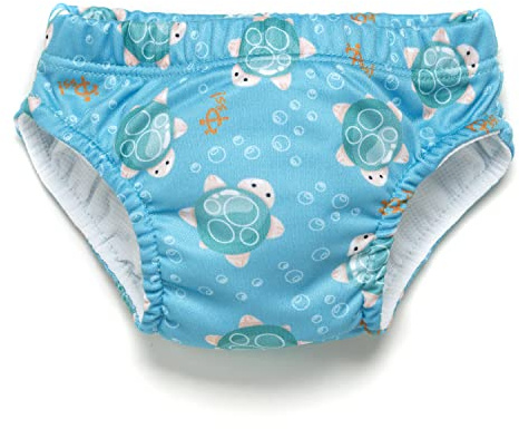Pss! - Pannolino per Bambini per l'Acqua - Modello Little Turtles - Per Bambini da 3 a 8 kg - Taglia M - Unisex - Design Multicolore -Assorbente e Riutilizzabile -Impermeabile e Confortevole - 1 Pièce