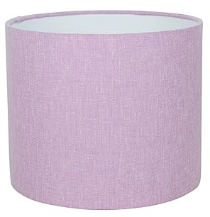 Pure Lilac Purple Pink Fabric Lampshade (20cm Diameter Ceiling Pendant)