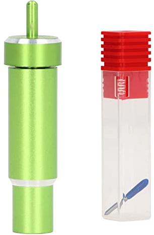 Fafeicy Juego de cuchillas de tela adherida Hoja de corte de punta fina de tela de 60 grados con carcasa resistente para Maker Housing Explore Verde