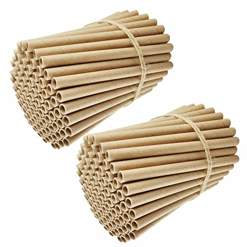 200 Pcs Cardboard Bee Nesting Tubes Cardboard Tubes For Insect Hotel, Great Paper Refills or Inserts/Liners Make Your Own Bee House