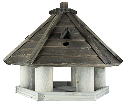 Vogelhaus zum Aufhängen - Vogelfutterhaus ohne Ständer - Futterhaus für Vögel - Vogelhäuser aus Holz - robuster Vogelhäuschen für Garten und Balkon - 48x50x44 cm
