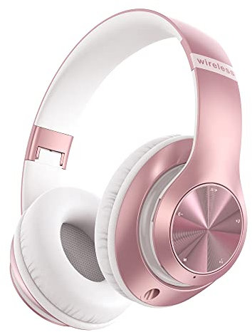 Cuffie Bluetooth Over Ear, 60 Ore Di Riproduzione, Cuffie Wireless 6 EQ Modalità Di Suono con Filo, Cuffie con Microfono Stereo HiFi, USB C, SD/TF, FM, Cuffie Bluetooth 5.0 per Sport Viaggio, Studio