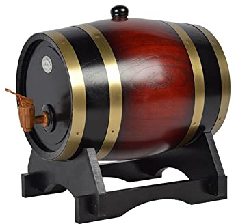 Barile di vino | Dispenser di vino da 1,5 l e 3 l | Dispenser di Whisky, botte di legno di quercia, barili di invecchiamento, decanter botte di Whisky fatto in casa per birra