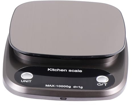 FUNOMOCYA Bilancia Elettronica Bilancia Da Cucina Digitale in Acciaio Inossidabile 10kg/1g Display Lcd Portatile Per Misurazione Alimenti E Gioielli