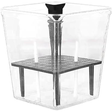 Maceta de autorriego | Maceta transparente de 5.9 pulgadas, Jardineras visibles para el hogar con depósito profundo, macetas decorativas para rosa, violeta africana, vainilla