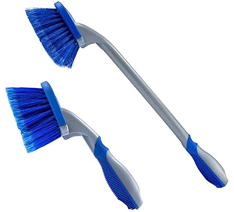 Gatuida 2 Piezas Cepillo de Cubo Cepillo para Llantas Exfoliante Limpiador de tapicería escobillas de Coche escobilla Coche Cepillo de Lavado de Autos Limpiador de Pinceles cosmético Rueda