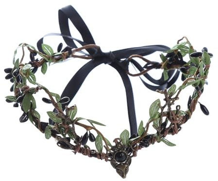 Boho Blumenkranz Braut Stirnband Damen Blumenkrone Hochzeit,Künstliche Blatt Stirnbänder Kopfschmuck Haarbände mit Verstellbarer Band,Haarschmuck für Festival Party Hochzeit Strand Kommunion