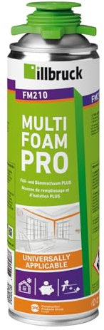 FM210 Mousse de construction pour fenêtres et façades - Mousse de montage pour fenêtres et façades - Haute isolation acoustique - 750 ml - Kit combiné (sans nettoyant/sans pistolet à mousse, 1 pièce)