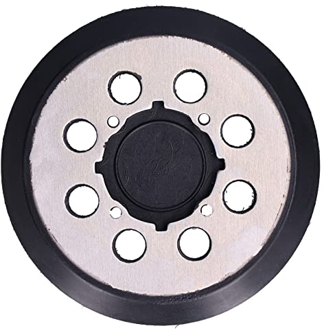 Almohadilla de repuesto para lijadora orbital, cable de piezas de lijadora orbital, placa de respaldo de pulidora de 5 pulgadas, aleación de aluminio negro de 8 orificios,