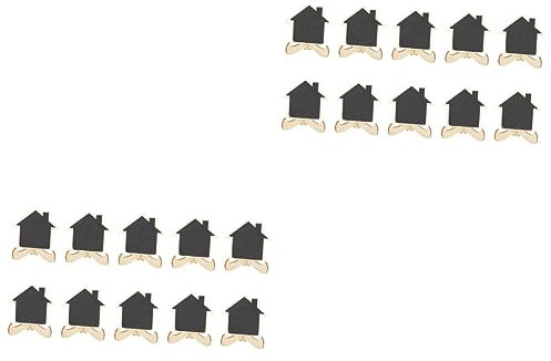 SEWACC 20 Stk Tafelschild aus Holz write board handwerkskunst dekobrett Nachrichtentafel Lebensmitteletiketten für Partybuffets kleine Tischtafel Mini-Tafel Lebensmittelschild aus Holz