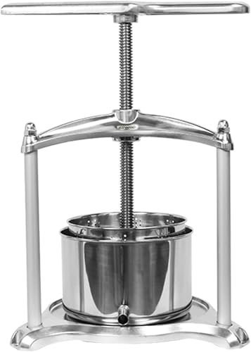 Pressoir à raisin, moulin à vin manuel, pressoir à vin de fruits avec structure triangulaire et poignée en T for la vinification, miel, jus