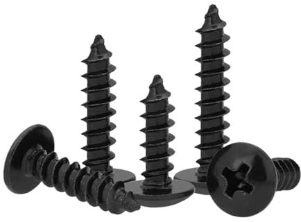 Kreuzschlitzschraube, 20/50/100pcs M2.6 M3 M4 M5 M6 Schwarz Stahl Kreuz Truss Kopf (Kreuz Senken Pilz Kopf) Selbstschneidende Schrauben(50mm,M2.6 (100pcs))