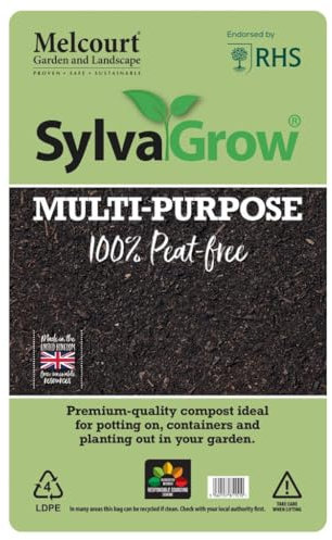 Melcourt Sylvagrow 15 Litre Multi Purpose Compost - Indoor Outdoor Garden Growing Soil - Perfect for Seed Sowing, Hanging Baskets, Tubs, Containers, Bed & Borders, House Plants