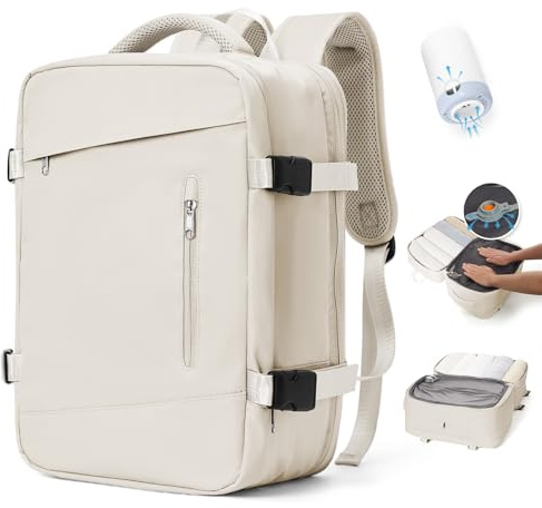 SZLX Mochila De Vacío Equipaje De Mano Mujeres, Mochila Airbag Con Sistema De Vacío Para Viajes, Ryanair Mochila De Viaje Tamaño Cabina Con Bomba Impermeable Maleta De Vacío Para Hombres