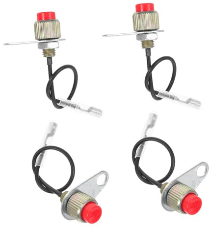 INOOMP Interruttore Arresto Tosaerba 4 Pezzi per Trimmer e Decespugliatore, Controllo Prato Acceso/spento Compatibile Attrezzi da Giardino, Sostituzione Semplice Ed Efficiente