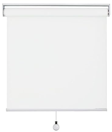 Blackout Roller Blinds Spring-Loaded UV Protection Thermal Insulated Window Shades for Home/Office Custom Size 90cm x 220cm (36in x 87in) Room Darkening White Blinds