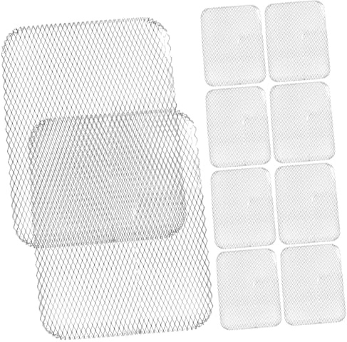 Gatuida 10 pièces Grill Mesh Mat Rectangulaire Jetable Antiadhésif pour Barbecue Extérieur Cuisson Uniforme Nettoyage Facile