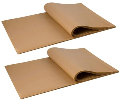 VALICLUD 100 piezas Papel para Hornear Antiadherente Papel Pergamino Reutilizable para Cocina Apto para Horno Freidora de Aire Barbacoa para Pasteles y Repostería
