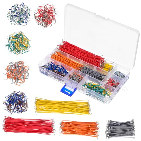 PRETYZOOM 840pcs Jumper Cable Kit Breadboard Wires Flexible Wire for DIY Electronic Components Projects and Circuit Boards Storage Box