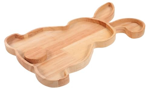 Planche à charcuterie de lapin - Assiette à découper le bois, planche à fromage pour lapin, plateau pour servir les lapins | Plat à nourriture pour célébration de Pâques, assiettes de frigo festives