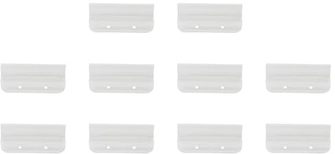 Healeved Onglets Dossiers en Plastique Blanc Épaissi 10pcs, Étiquettes de Dossiers Portables Finition Soignée pour Maison et École