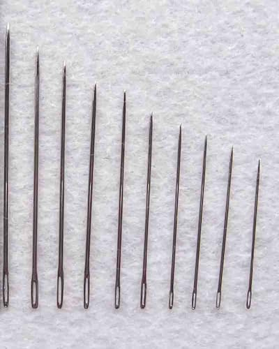 Large Eye Sewing Needles,Sewing Embroidery Needles Hand Stainless Steel Sharp Darning Tapestry Needle for Yarn Knitting Leather (12 Pieces,5.4cm Length)